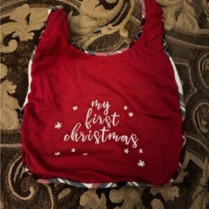 Pottery Barn Kids • My First Christmas' Baby Bib